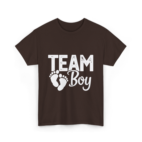 Team Boy Gender Reveal T-Shirt - Dark Chocolate