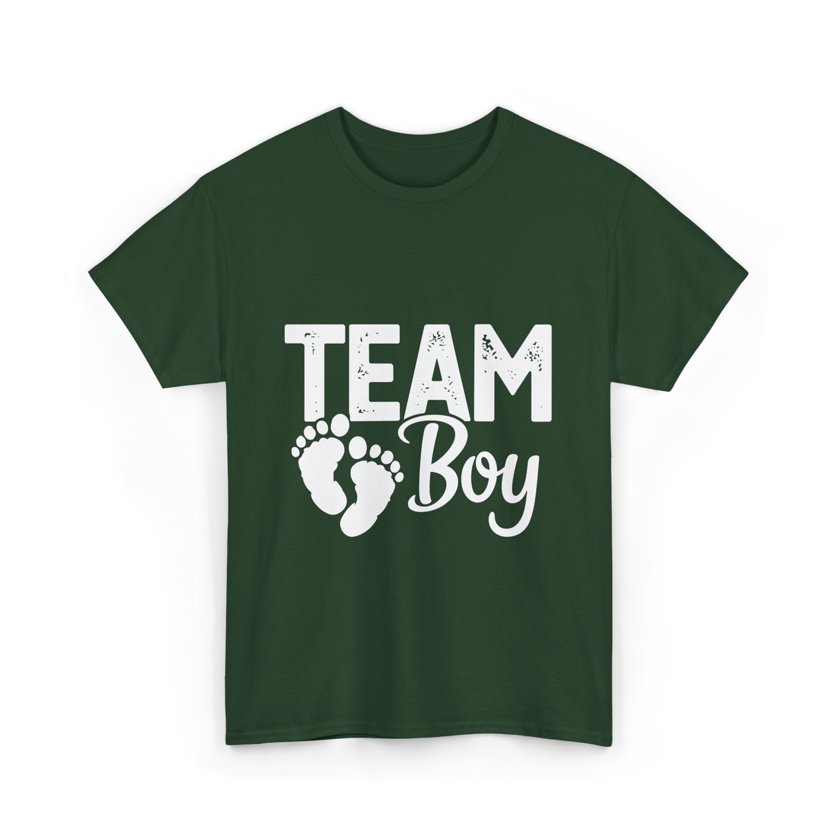 Team Boy Gender Reveal T-Shirt - Forest Green