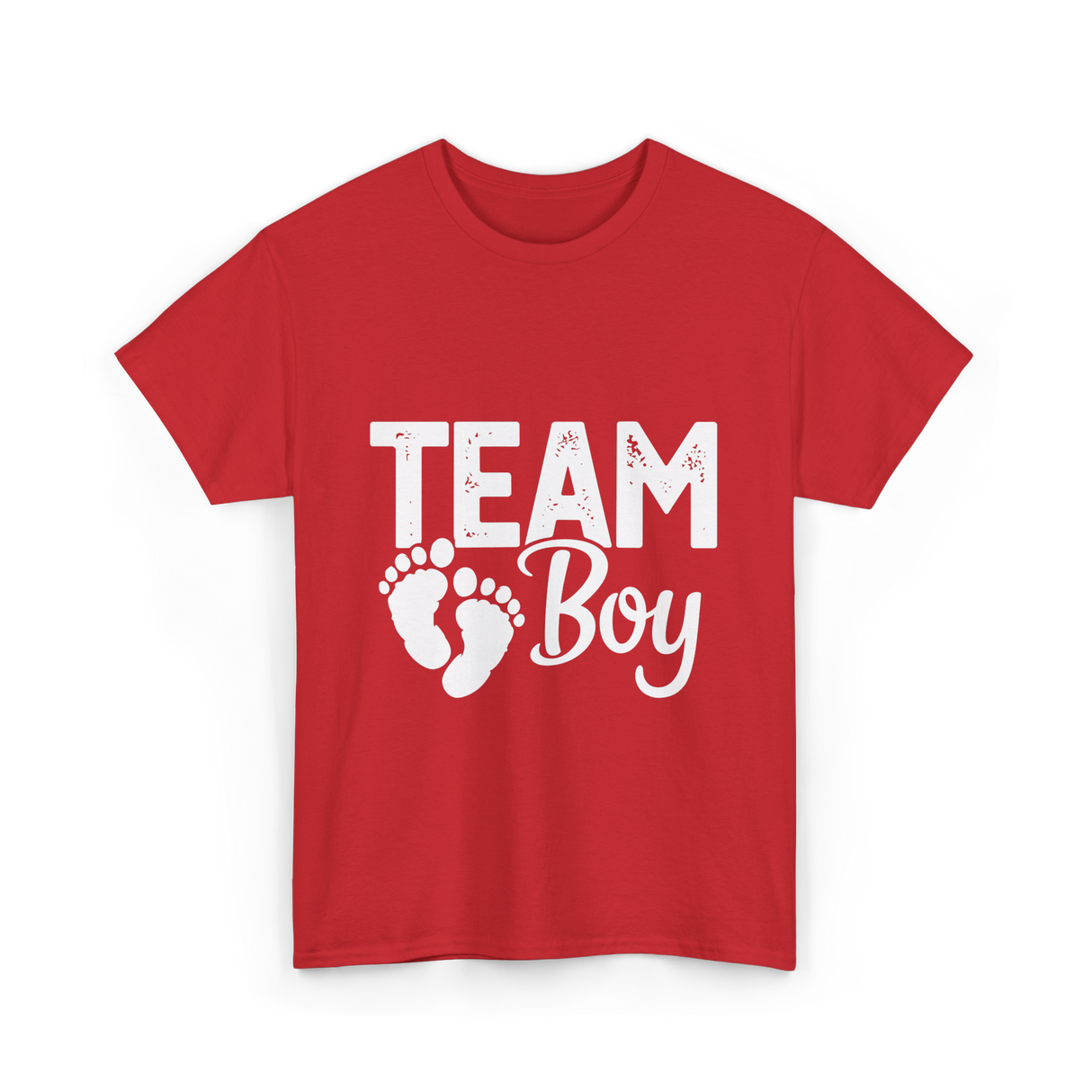 Team Boy Gender Reveal T-Shirt - Red