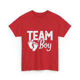 Team Boy Gender Reveal T-Shirt - Red