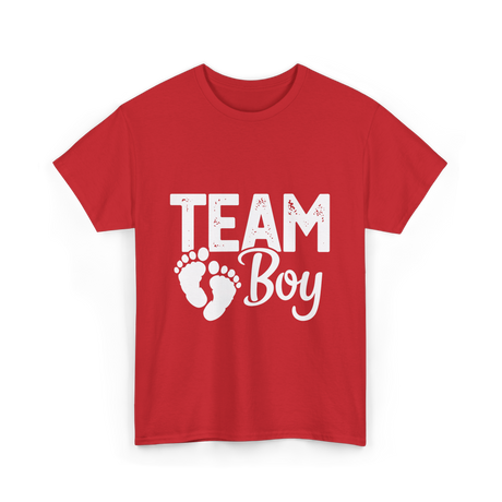 Team Boy Gender Reveal T-Shirt - Red