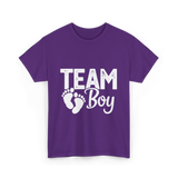 Team Boy Gender Reveal T-Shirt - Purple