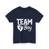 Team Boy Gender Reveal T-Shirt - Navy