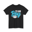 Team Boy Pregnancy Reveal Gender T-Shirt - Black