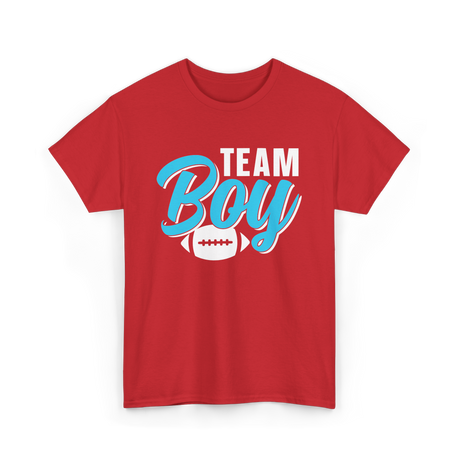 Team Boy Pregnancy Reveal Gender T-Shirt - Red