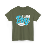 Team Boy Pregnancy Reveal Gender T-Shirt - Military Green