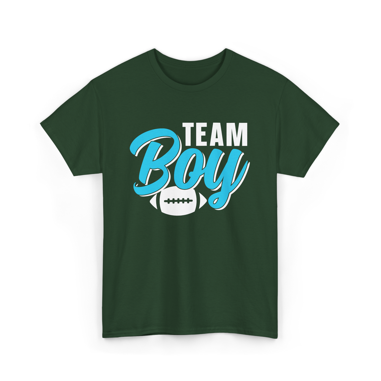 Team Boy Pregnancy Reveal Gender T-Shirt - Forest Green