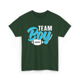 Team Boy Pregnancy Reveal Gender T-Shirt - Forest Green