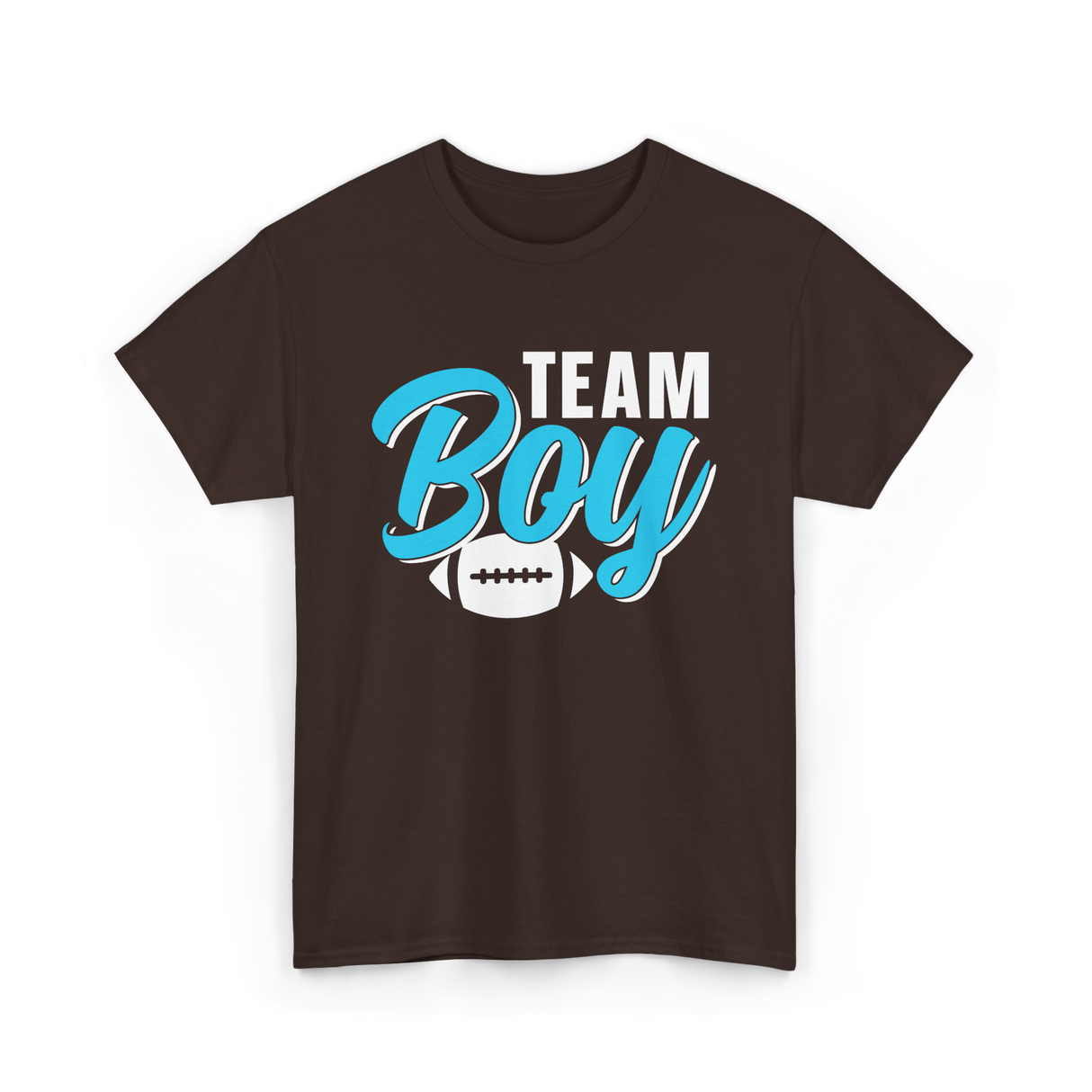 Team Boy Pregnancy Reveal Gender T-Shirt - Dark Chocolate