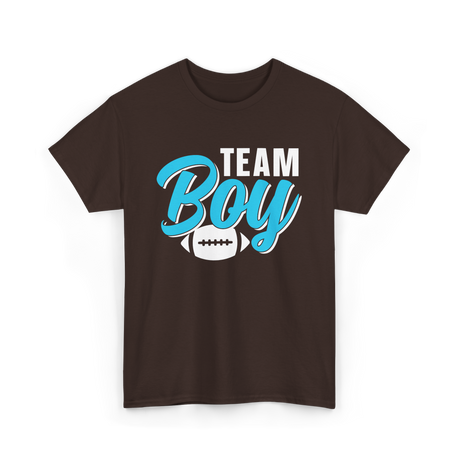 Team Boy Pregnancy Reveal Gender T-Shirt - Dark Chocolate