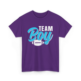 Team Boy Pregnancy Reveal Gender T-Shirt - Purple