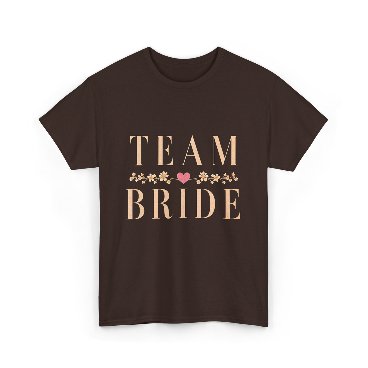 Team Bride Bridal Party Celebration T-Shirt - Dark Chocolate