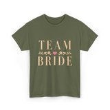 Team Bride Bridal Party Celebration T-Shirt - Military Green