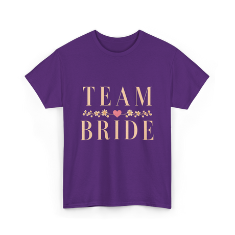 Team Bride Bridal Party Celebration T-Shirt - Purple