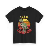 Team Carnivore Dinosaur T-Rex T-Shirt - Black