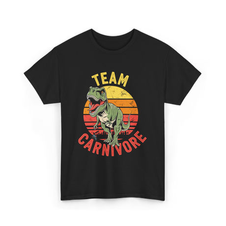 Team Carnivore Dinosaur T-Rex T-Shirt - Black