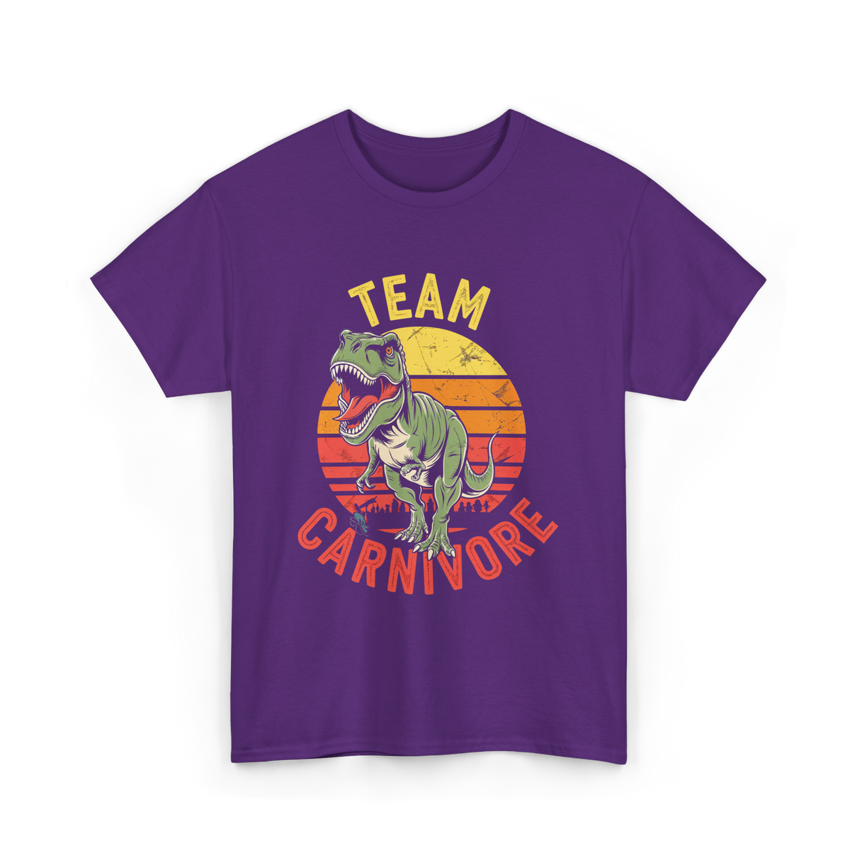 Team Carnivore Dinosaur T-Rex T-Shirt - Purple