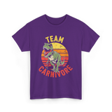 Team Carnivore Dinosaur T-Rex T-Shirt - Purple