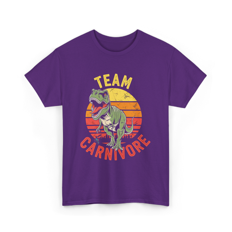 Team Carnivore Dinosaur T-Rex T-Shirt - Purple