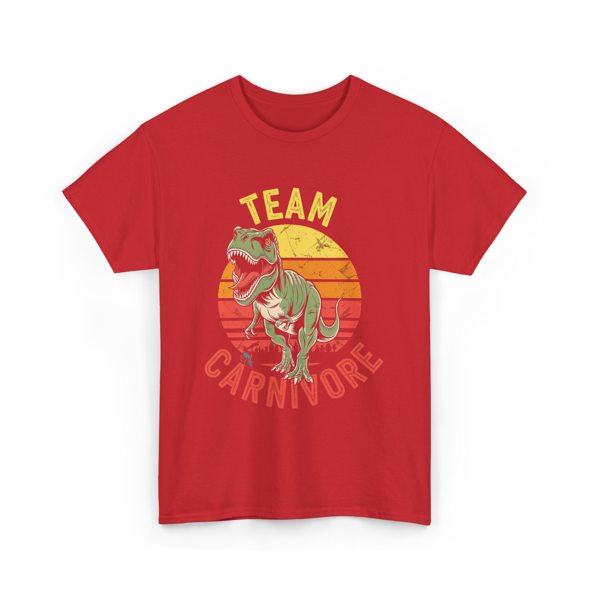 Team Carnivore Dinosaur T-Rex T-Shirt - Red