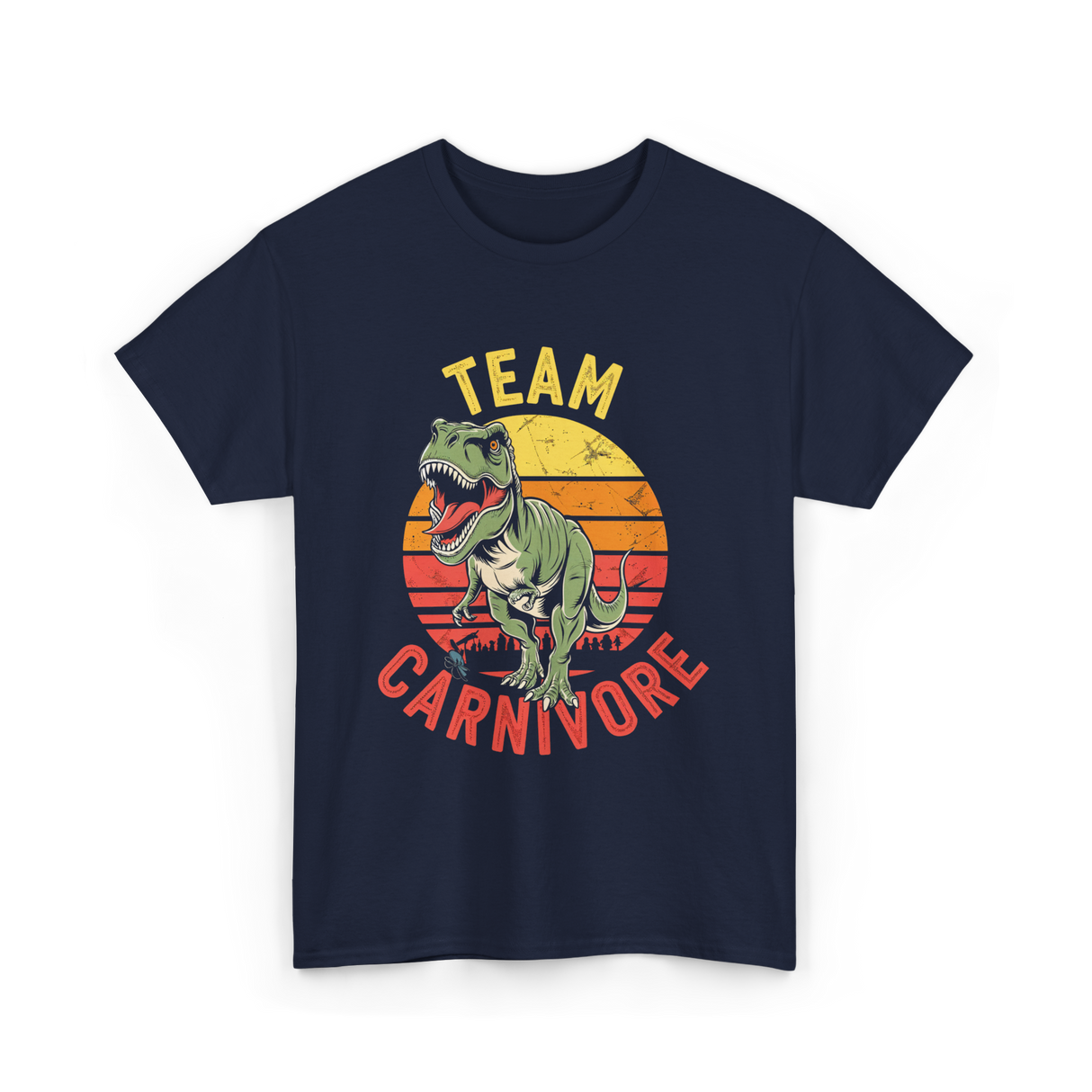 Team Carnivore Dinosaur T-Rex T-Shirt - Navy