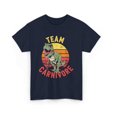 Team Carnivore Dinosaur T-Rex T-Shirt - Navy