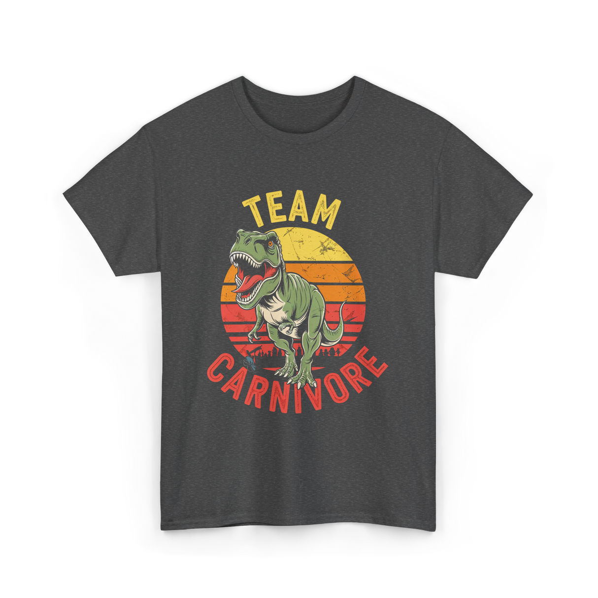 Team Carnivore Dinosaur T-Rex T-Shirt - Dark Heather