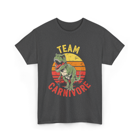 Team Carnivore Dinosaur T-Rex T-Shirt - Dark Heather