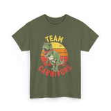 Team Carnivore Dinosaur T-Rex T-Shirt - Military Green