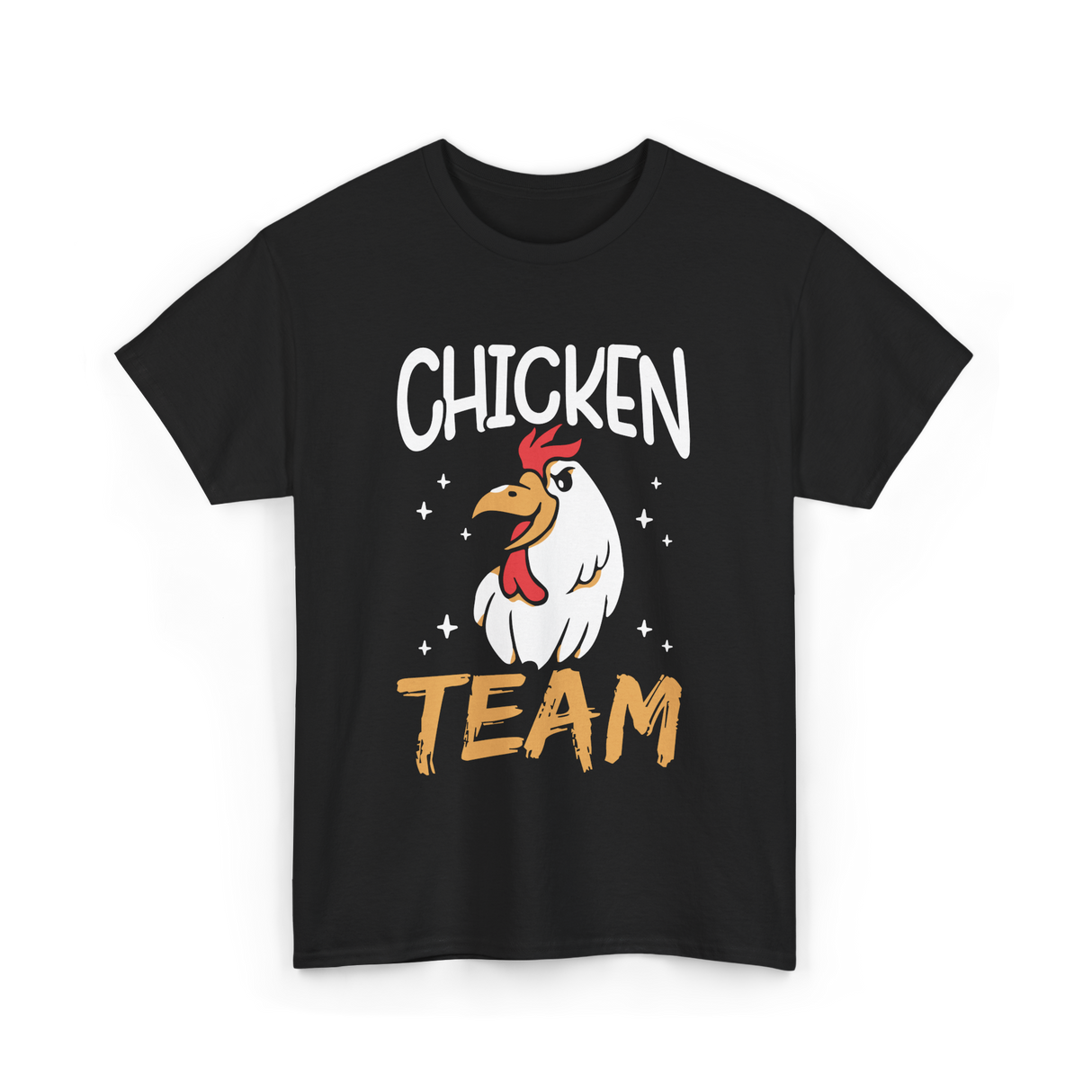 Team Chicken Rooster T-Shirt - Black