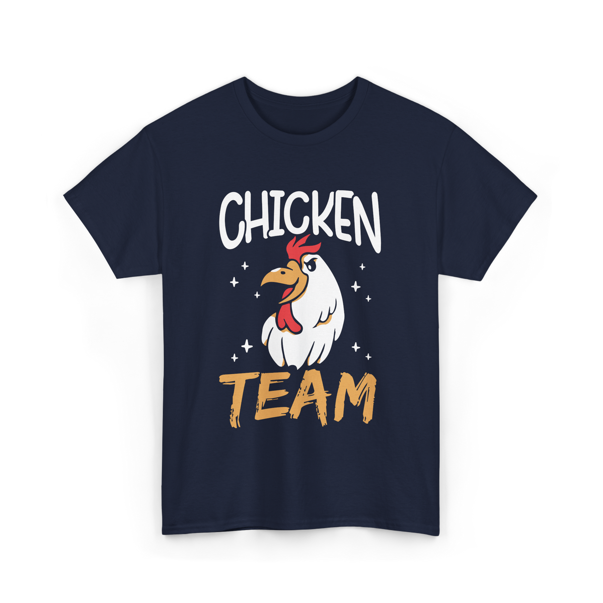 Team Chicken Rooster T-Shirt - Navy