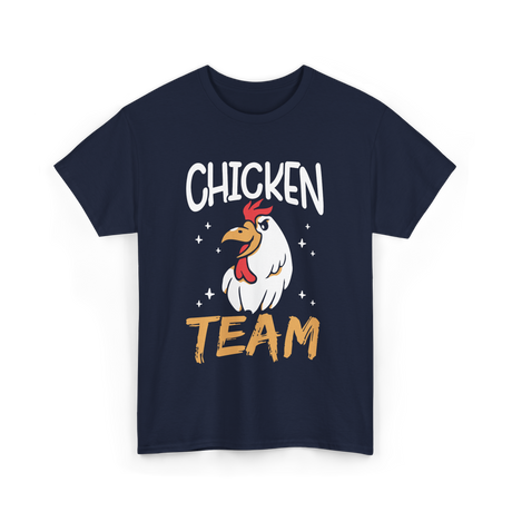 Team Chicken Rooster T-Shirt - Navy