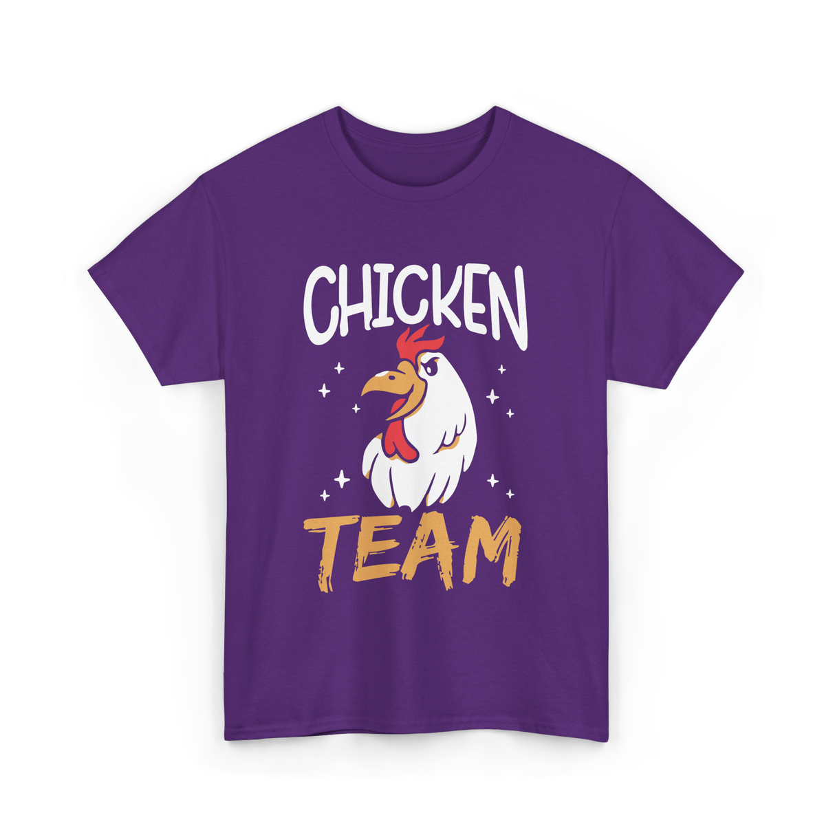 Team Chicken Rooster T-Shirt - Purple