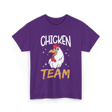 Team Chicken Rooster T-Shirt - Purple