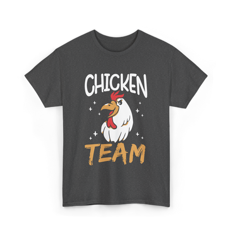 Team Chicken Rooster T-Shirt - Dark Heather