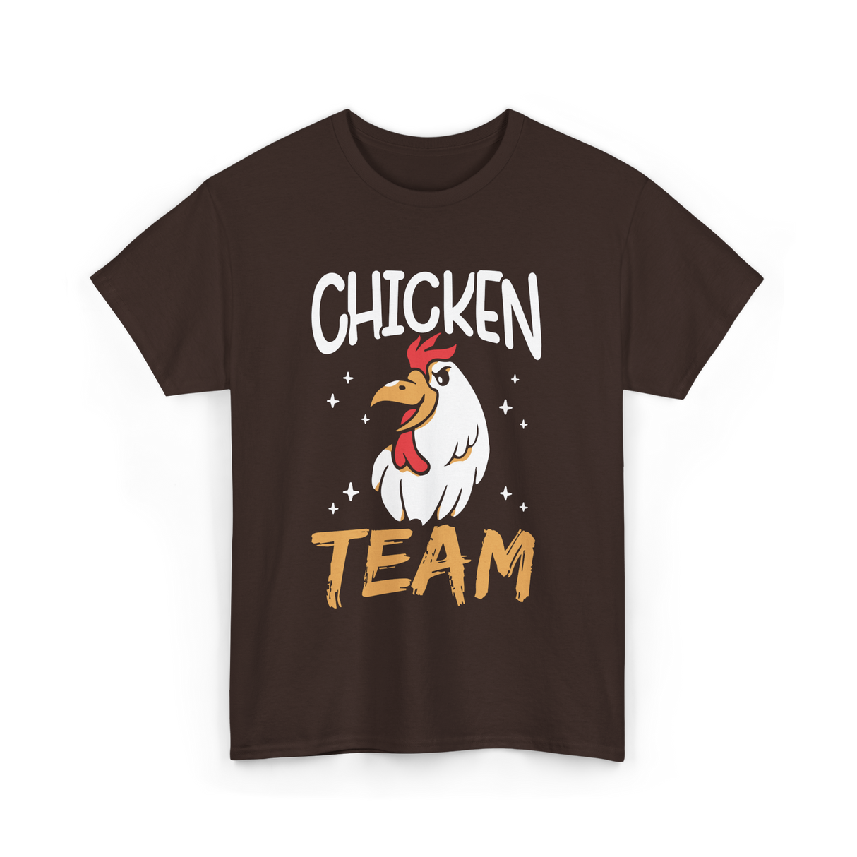 Team Chicken Rooster T-Shirt - Dark Chocolate