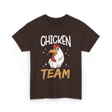 Team Chicken Rooster T-Shirt - Dark Chocolate