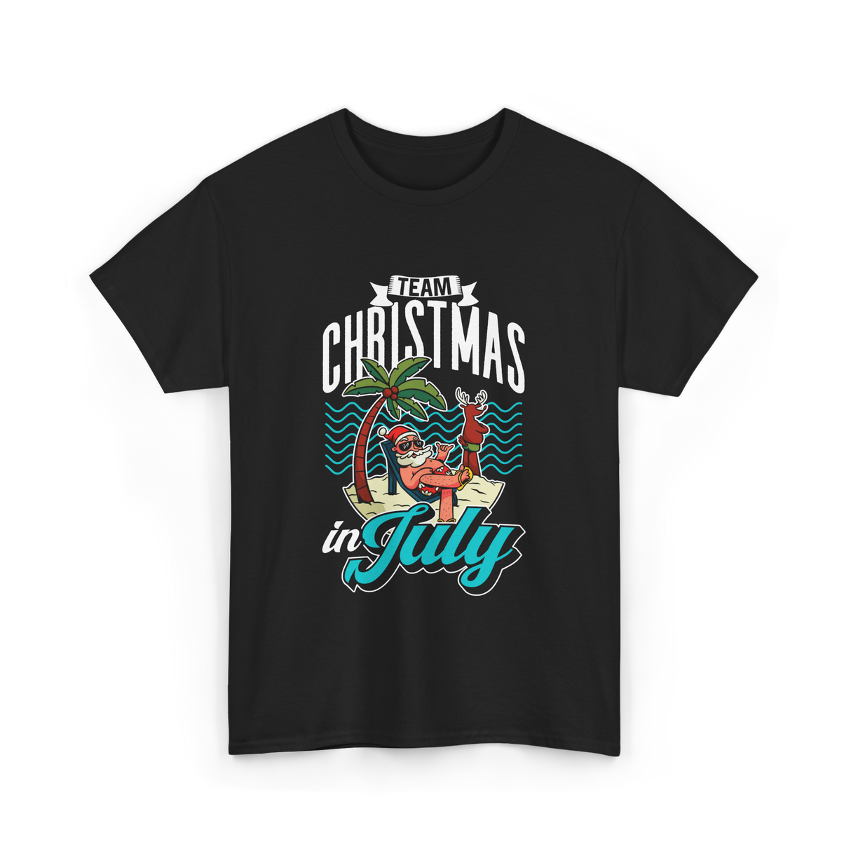 Team Christmas in July Christmas T-Shirt - Black