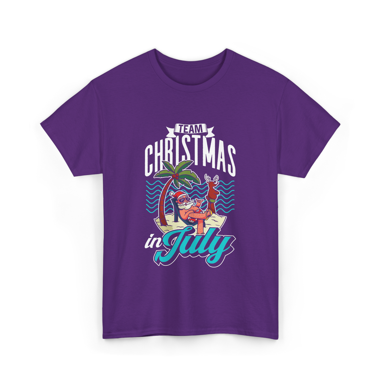 Team Christmas in July Christmas T-Shirt - Purple