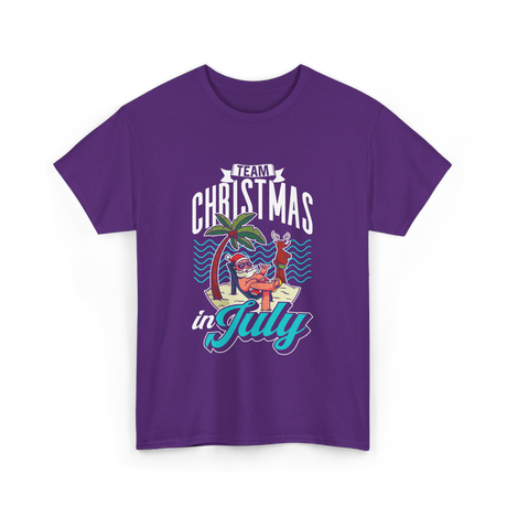 Team Christmas in July Christmas T-Shirt - Purple