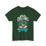 Team Christmas in July Christmas T-Shirt - Forest Green