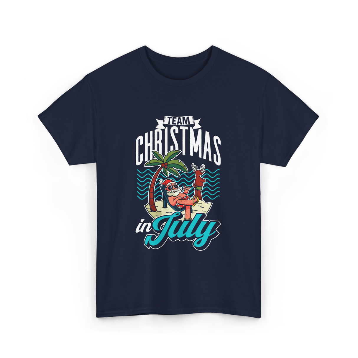 Team Christmas in July Christmas T-Shirt - Navy