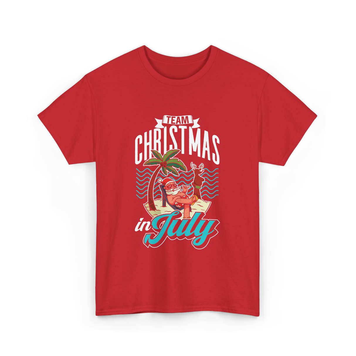 Team Christmas in July Christmas T-Shirt - Red