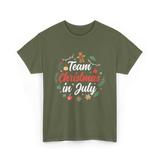 Team Christmas in July Holiday T-Shirt - Military Green