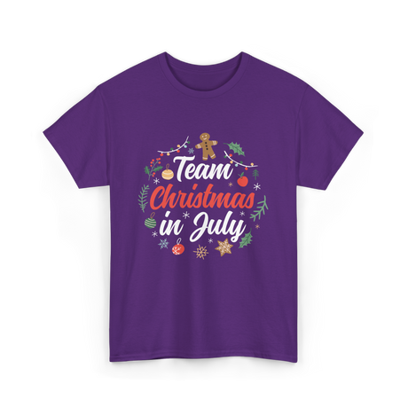 Team Christmas in July Holiday T-Shirt - Purple