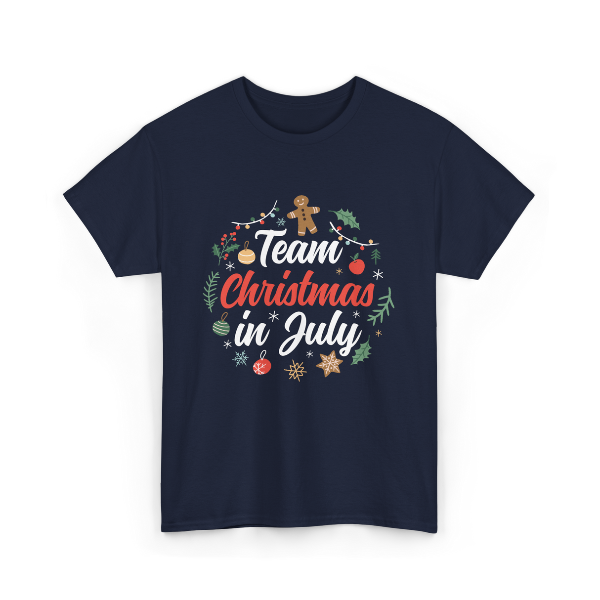 Team Christmas in July Holiday T-Shirt - Navy