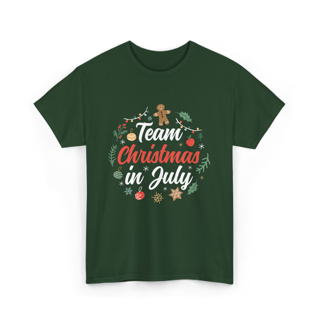 Team Christmas in July Holiday T-Shirt - Forest Green