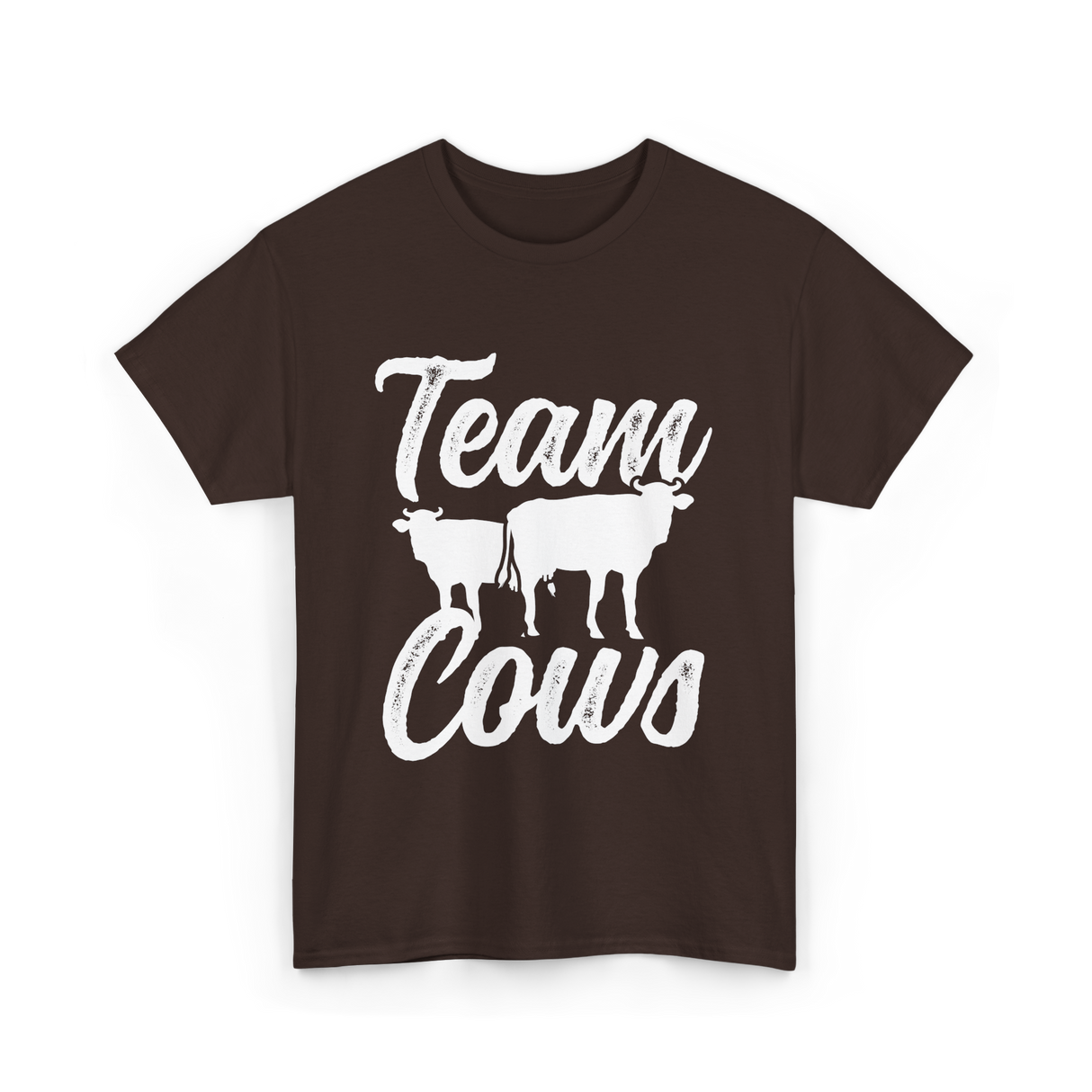 Team Cows Cow Farm Animals T-Shirt - Dark Chocolate