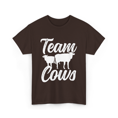 Team Cows Cow Farm Animals T-Shirt - Dark Chocolate