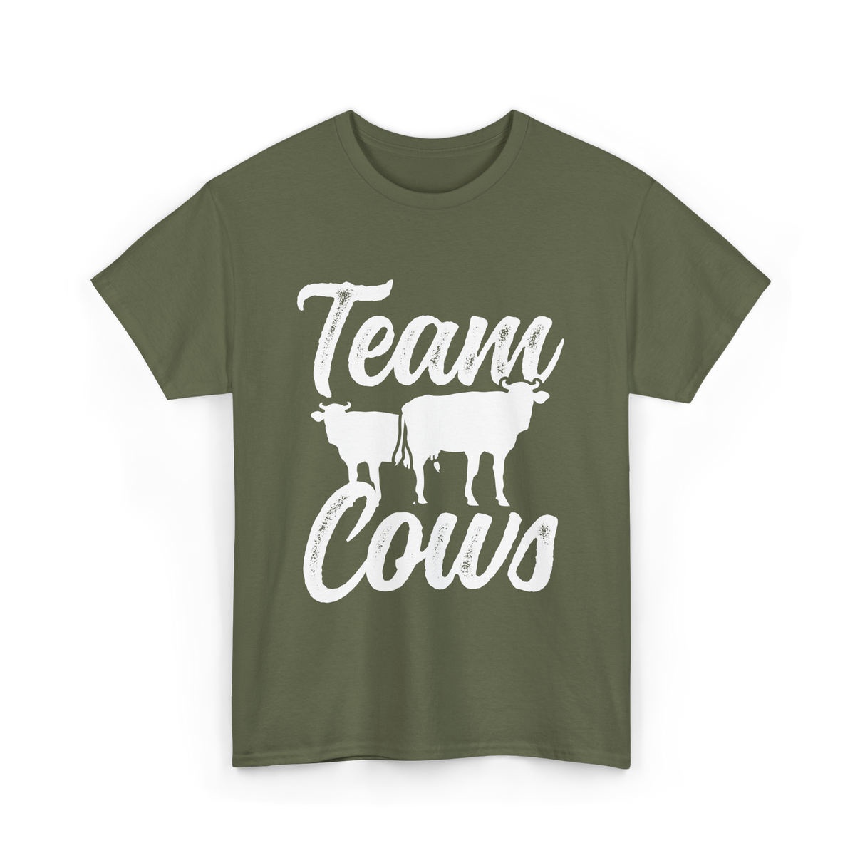 Team Cows Cow Farm Animals T-Shirt - Military Green